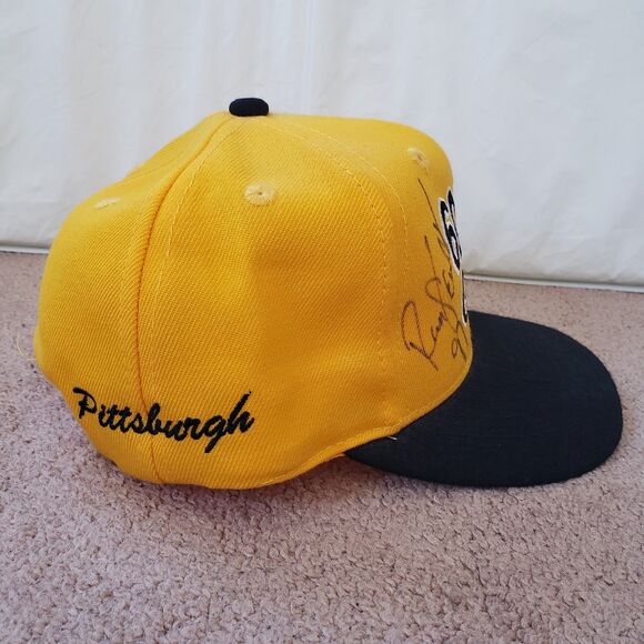 Vintage 90s Steelers Ray Seals Autographed 60 Minute Game Wool Blend Hat Cap NFL - Picture 4 of 8